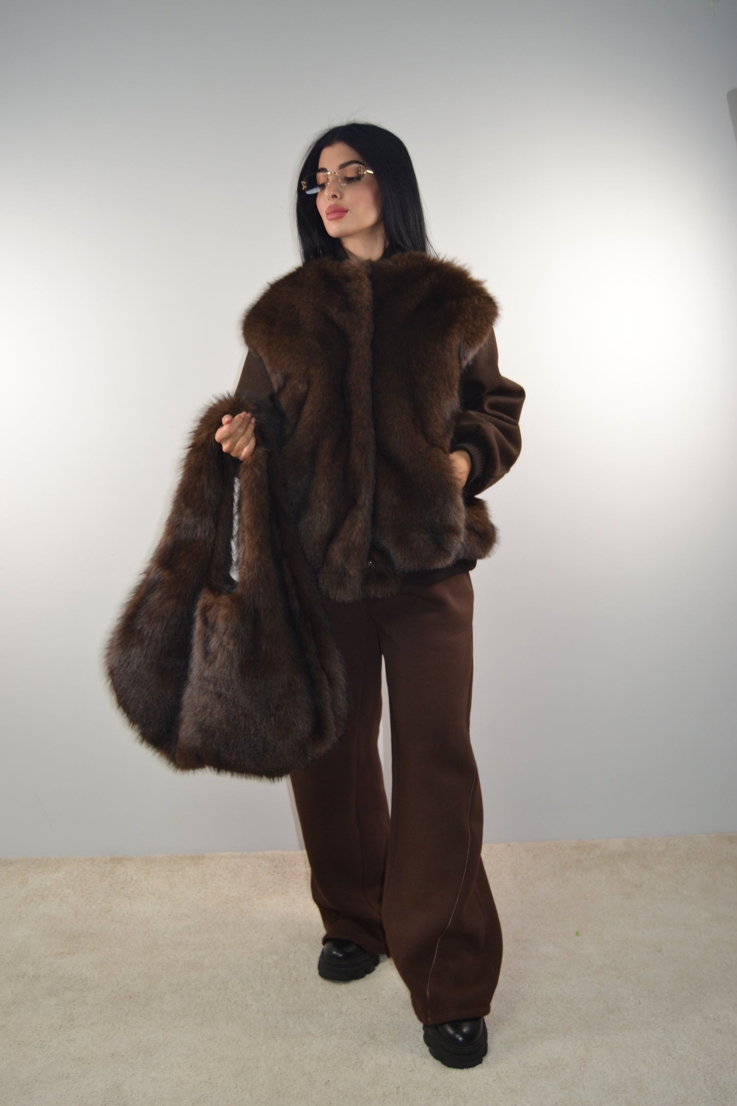 Pelliccia Lumina con Maniche Cappottino